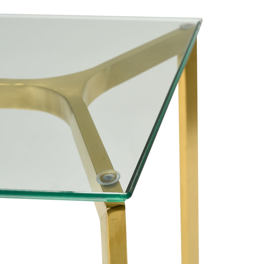 CDT2362-KS 1.2m Glass Console Table - Gold Base