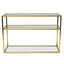 Ex Display - CDT2363-KS 1.2m Glass Console Table - Gold Base