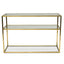 CDT2363-KS 1.2m Glass Console Table - Gold Base