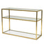 Ex Display - CDT2363-KS 1.2m Glass Console Table - Gold Base