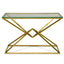CDT2364-KS 1.2m Glass Console Table - Gold Base