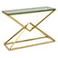 CDT2364-KS 1.2m Glass Console Table - Gold Base