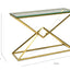 CDT2364-KS 1.2m Glass Console Table - Gold Base