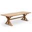 CDT502 Wood Dining Table 3m - Rustic Natural