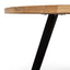 CDT2407 Reclaimed 1.25m Round Dining Table - Black Legs