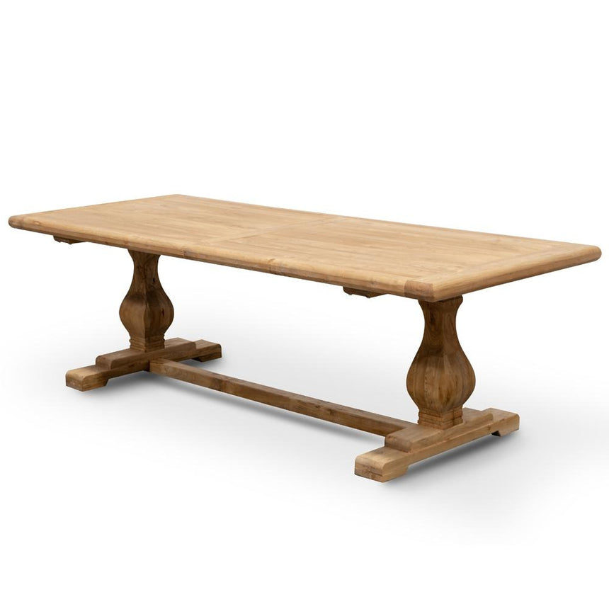 CDT2379 Elm Wood 2.4m Dining Table - Rustic Natural