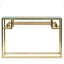 CDT2423-BS 1.15m Console Glass Table - Brushed Gold Base