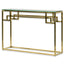 CDT2423-BS 1.15m Console Glass Table - Brushed Gold Base