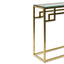 CDT2423-BS 1.15m Console Glass Table - Brushed Gold Base