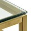 CDT2423-BS 1.15m Console Glass Table - Brushed Gold Base