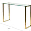 CDT2424-BS Glass Console Table - Brushed Gold Base