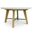 Ex Display - CDT2440-CO 1.4m Round Dining Table - White - Natural