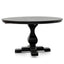 CDT2480 Reclaimed 140cm Round Dining Table - Rustic Black