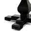 CDT2480 Reclaimed 140cm Round Dining Table - Rustic Black