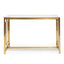 CDT2583-BS Glass Console table - Brushed Gold Base