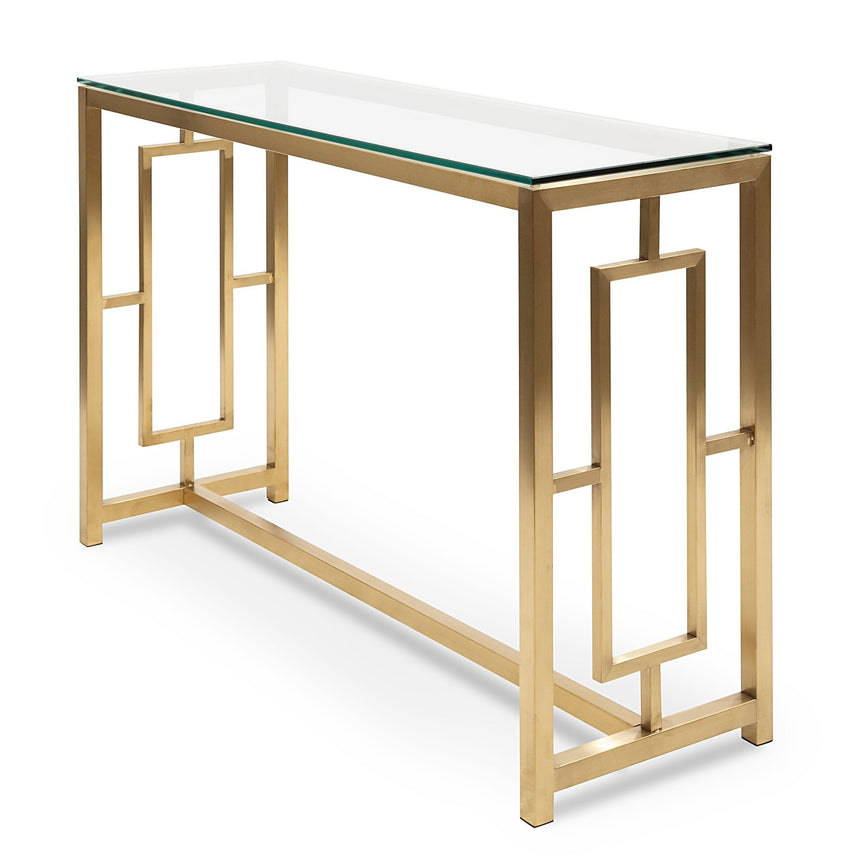 CDT8906-NI 1.5m White Marble Console Table - Black