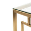 CDT2583-BS Glass Console table - Brushed Gold Base