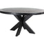 CDT6076-CH 1.5m Round Wooden Dining Table - Full Black