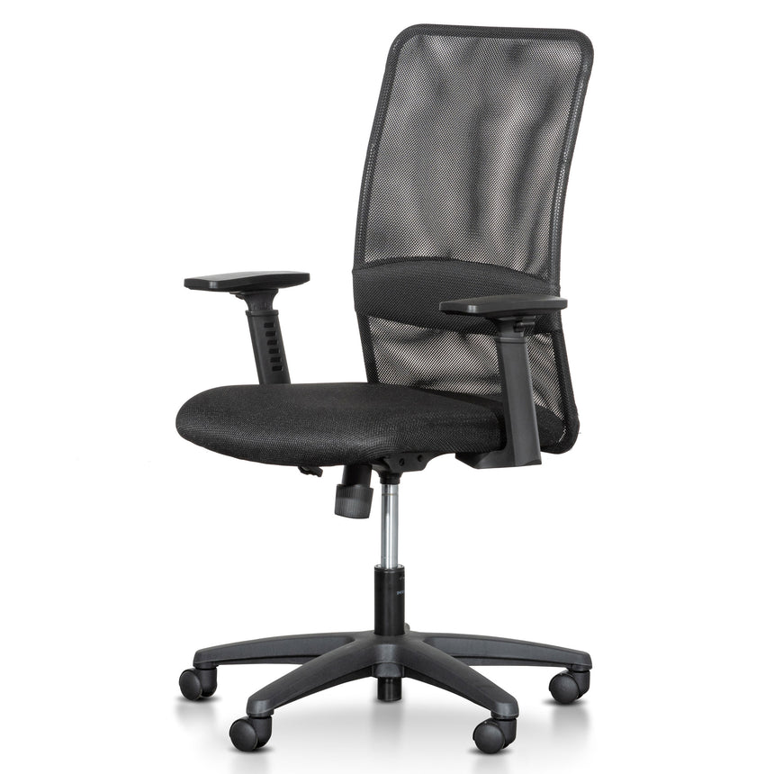 COC6403-YS Low Back Office Chair - Saddle Tan in Black Frame