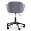 COC6196-LF Charcoal Velvet office Chair - Black Base
