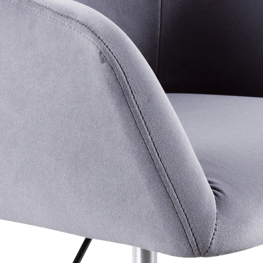 COC6196-LF Charcoal Velvet office Chair - Black Base