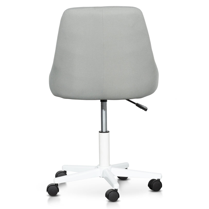 COC6238-UN Grey Fabric Office Chair - White Base