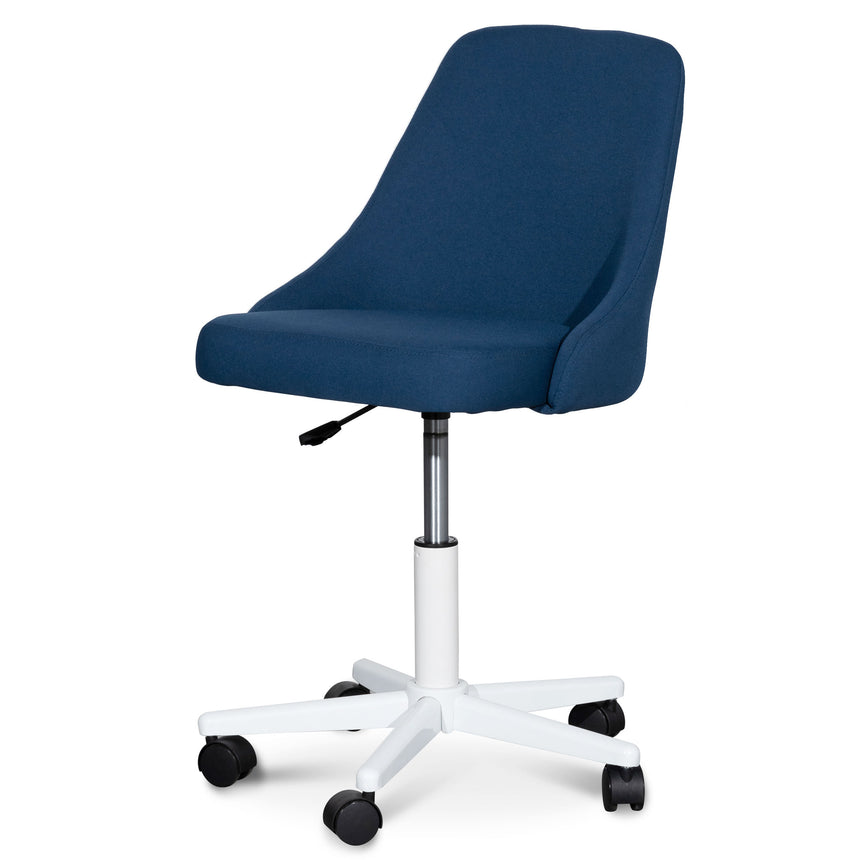 COC6507-LF White Office Chair - Light Grey Seat