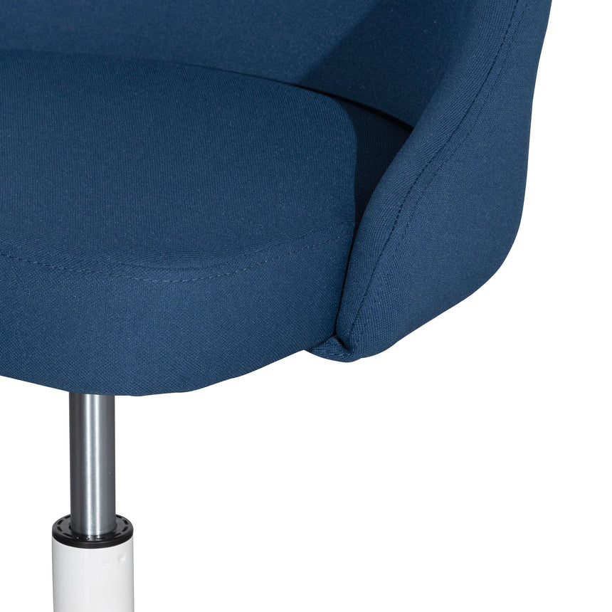 COC6239-UN Space Blue Fabric Office Chair - White Base