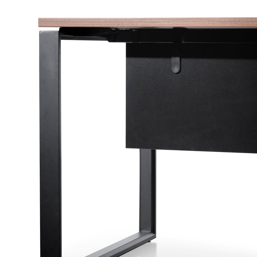 COT6165-SN 1.8m Executive Desk Left Return with Black Legs - Walnut