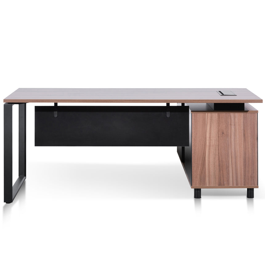 COT6165-SN 1.8m Executive Desk Left Return with Black Legs - Walnut