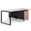 COT6165-SN 1.8m Executive Desk Left Return with Black Legs - Walnut