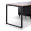 COT6165-SN 1.8m Executive Desk Left Return with Black Legs - Walnut