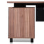COT6166-SN 1.8m Executive Desk Right Return with Black Legs - Walnut
