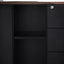 COT6166-SN 1.8m Executive Desk Right Return with Black Legs - Walnut