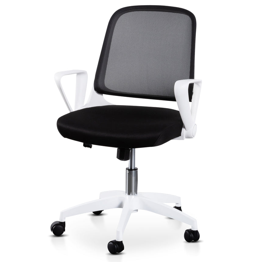 COC6403-YS Low Back Office Chair - Saddle Tan in Black Frame