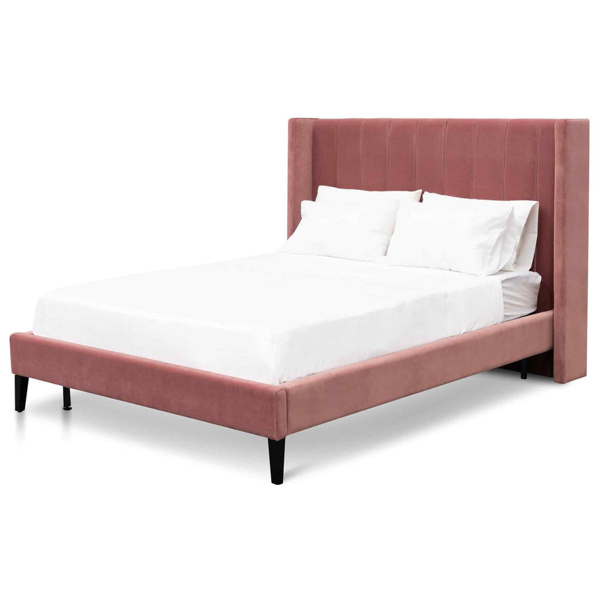 CBD6277-MI Queen Bed Frame - Blush Peach Velvet