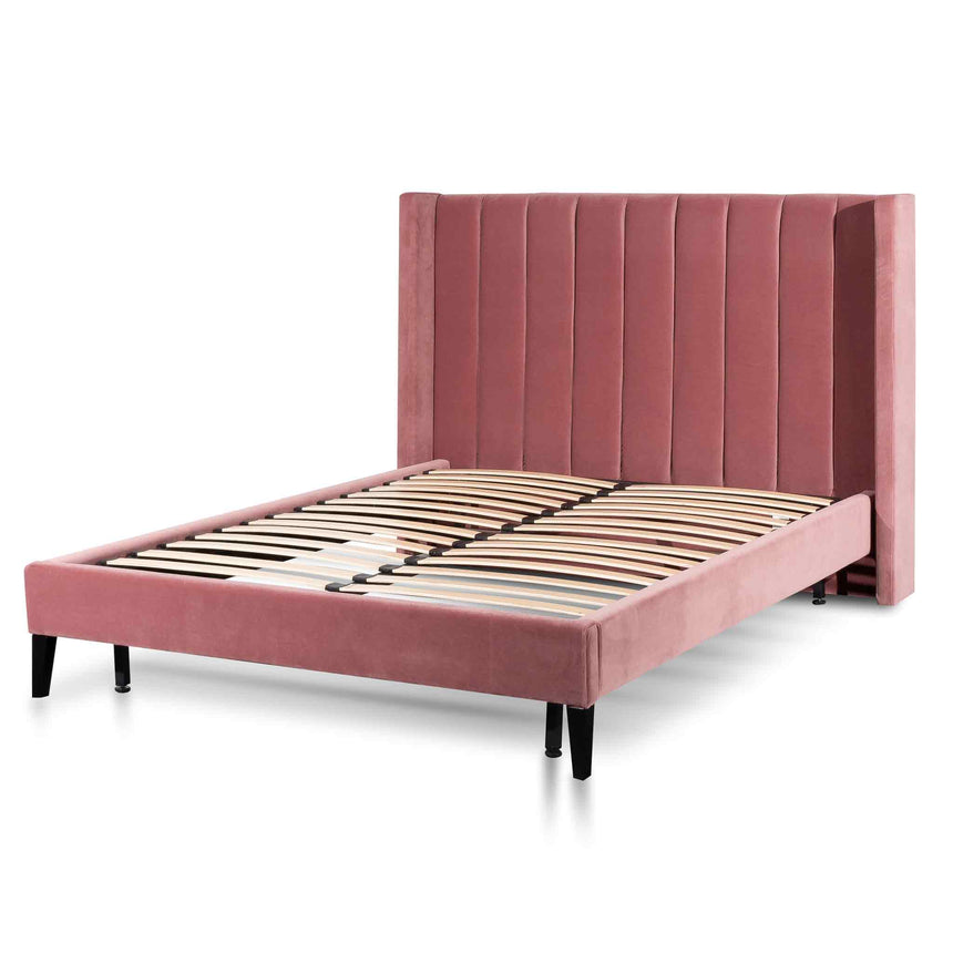 CBD6277-MI Queen Bed Frame - Blush Peach Velvet