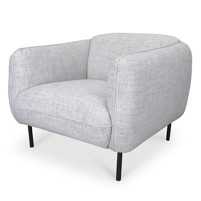 CLC6102-IG Fabric Armchair - Light Spec Grey - Black Legs