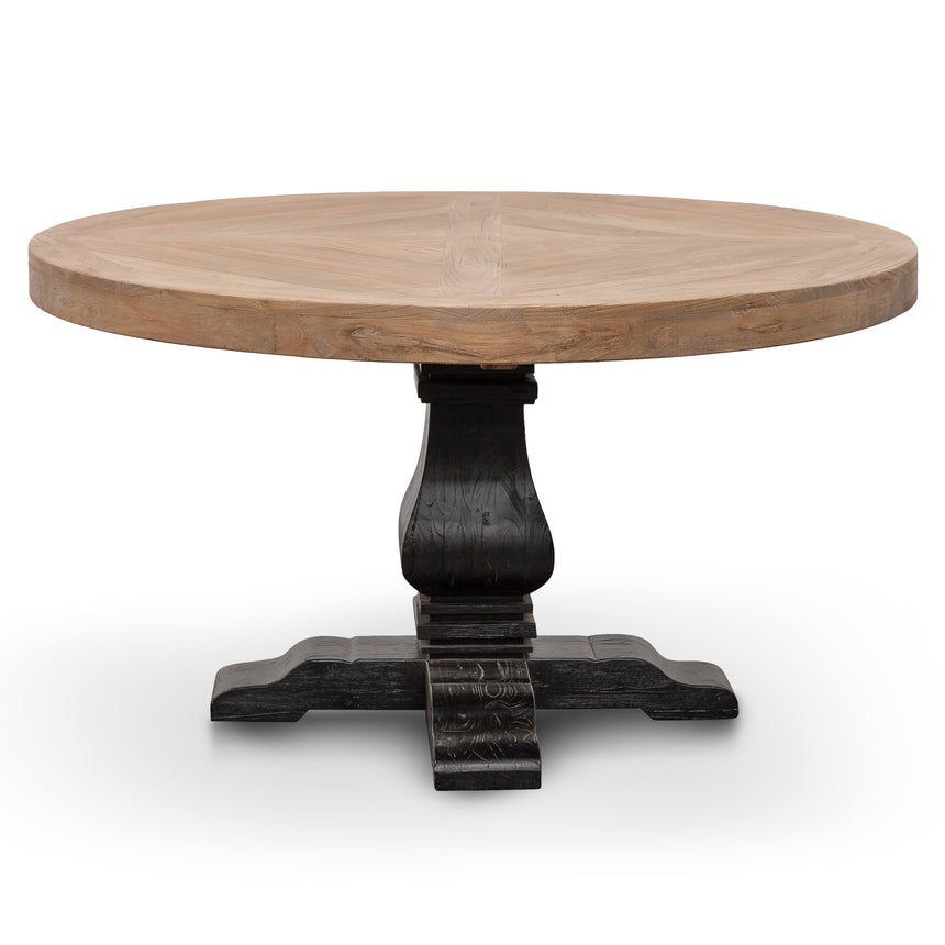 CDT6067 1.4m Natural Round Dining Table - Black Base