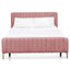 CBD6587-MI King Sized Bed Frame - Blush Peach Velvet