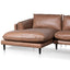 CLC6247-KSO 4 Seater Left Chaise Leather Sofa - Saddle Brown