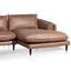 CLC6249-KSO 4 Seater Right Chaise Leather Sofa - Saddle Brown - Last one