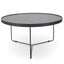 Ex Display - CCF391L-BB 90cm Round Coffee Table - Black Oak Top - Black Frame