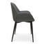 CDC962-SD Dining Chair in Charcoal Grey With Black Legs