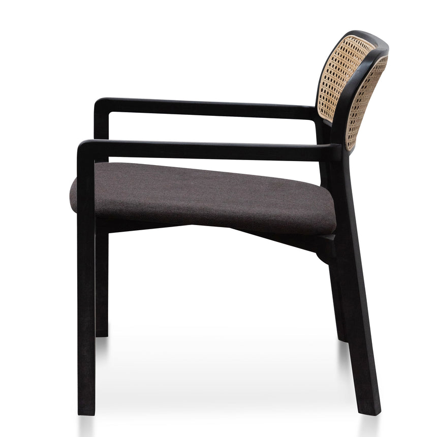 CLC6038-SD Fabric Armchair - Anchor Grey with Black Legs