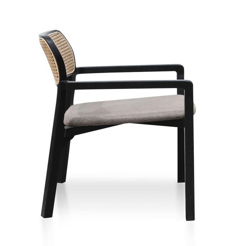 CLC6039-SD Fabric Armchair - Caramel Grey with Black Legs