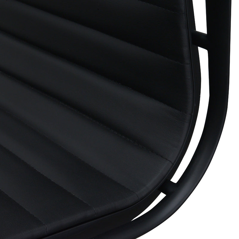 COC121 PU Leather Office Chair - Full Black