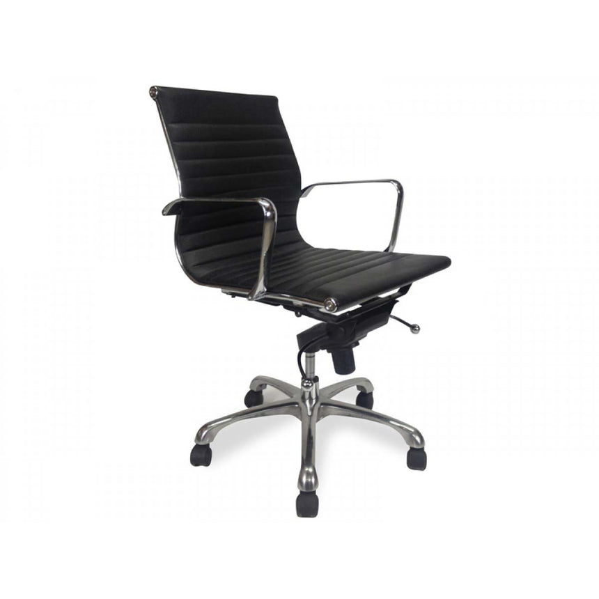 COC216 Leather Office Chair - Black