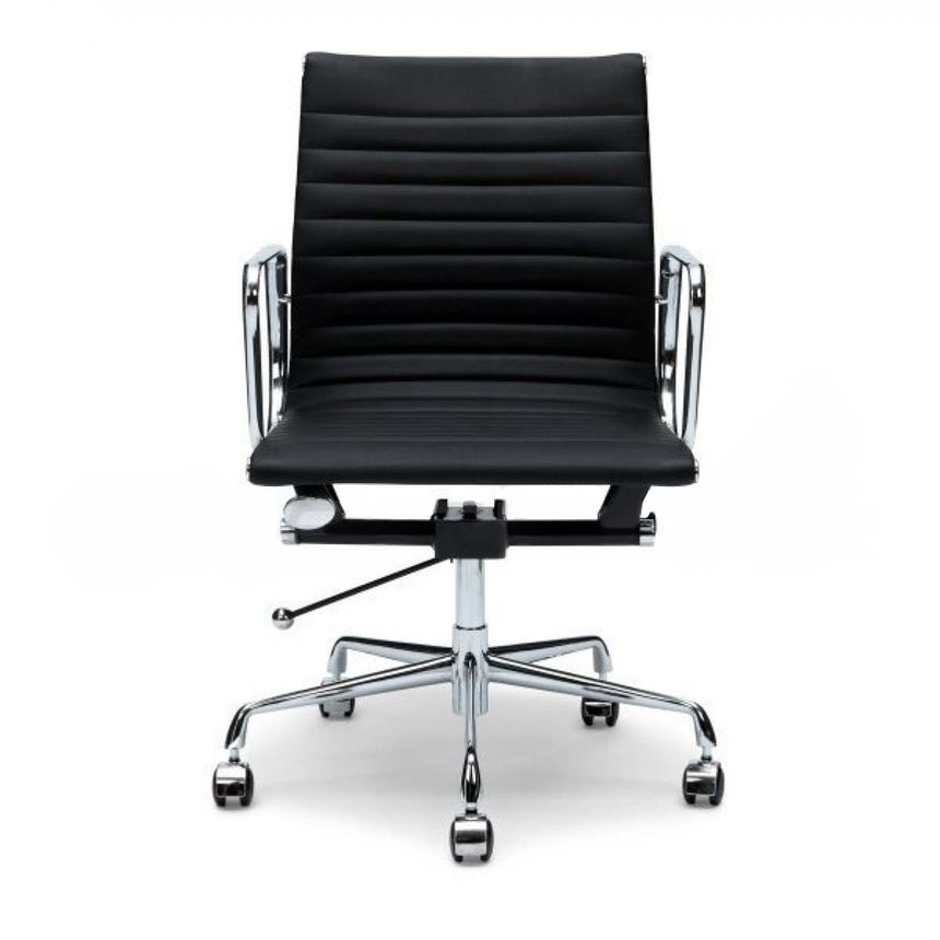 COC6403-YS Low Back Office Chair - Saddle Tan in Black Frame