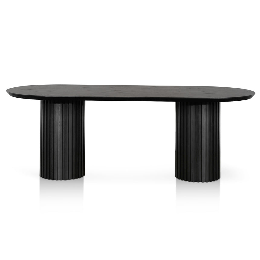 CDT6133-CN  2.2m Wooden Dining Table - Black Oak